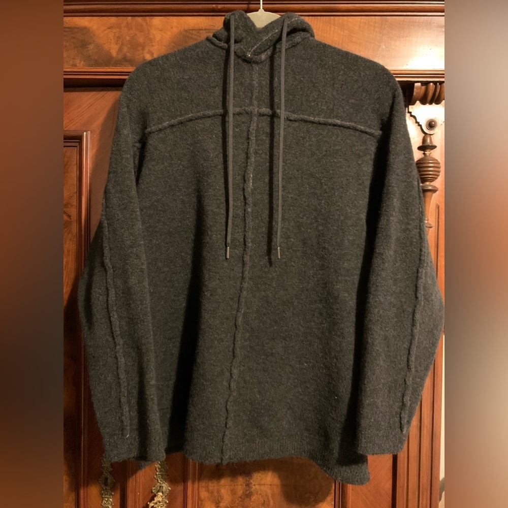 Isabel Benenato Wool Hoodie Sweater